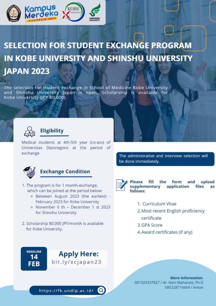 student exchange program in kobe university and shinshu university